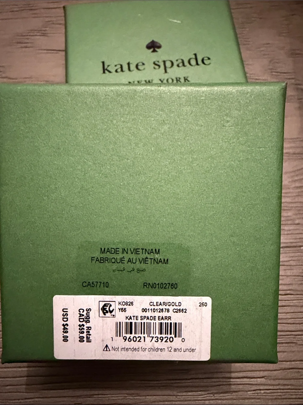 Kate Spade Gold Bow Necklace with Cubic Zirconia Accents